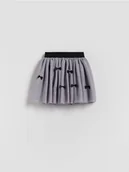 Sukienki i spódniczki dla dziewczynek - Reserved - Tiulowa spódnica z kokardkami - ciemnoszary - miniaturka - grafika 1