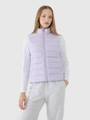 Kurtki damskie - 4F Bezrękawnik puchowy z wypełnieniem syntetycznym damski - fioletowy XS - miniaturka - grafika 1