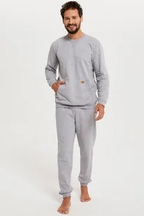 Italian Fashion Fox Men dł.r. dł.sp. Dres homewear, melanż - Zestawy męskiej odzieży sportowej - miniaturka - grafika 1