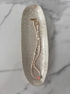 Handmade naszyjnik z naturalnych pereł z różową maliną koraliki 2w1 - Naszyjniki - miniaturka - grafika 1