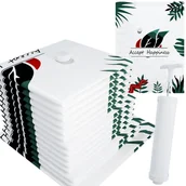 Pokrowce na ubrania - WORKI PRÓŻNIOWE NA UBRANIA POŚCIEL ZESTAW DUŻE WYTRZYMAŁE 14szt. + POMPKA - miniaturka - grafika 1