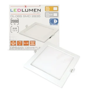 Oprawa podtynkowa LED DL-06S 24W 120x2835 WW - Oprawy, klosze i abażury - miniaturka - grafika 1