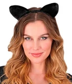 Dodatki do strojów karnawałowych - Opaska uszy kota czarne - miniaturka - grafika 1