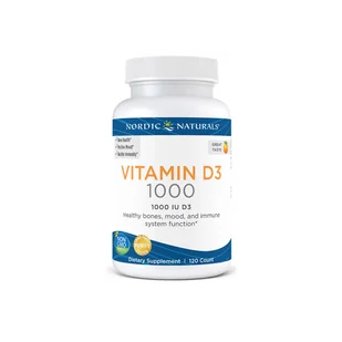 NORDIC NATURALS Nordic Naturals Vitamin D3 1000 IU x 120 kaps - Witaminy i minerały - miniaturka - grafika 1