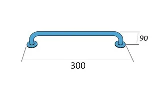 Makoinstal Poręcz dla niepełnosprawnych prosta 40 cm fi 32 mm z atestem PSP 444 chrom/mat PSP 444 - Akcesoria łazienkowe - miniaturka - grafika 4