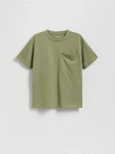 Reserved - Bawełniany t-shirt - oliwkowy - Koszulki dla chłopców - miniaturka - grafika 1