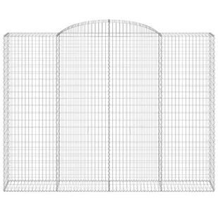 vidaXL Łukowaty kosz gabionowy 300x50x220/240 cm, galwanizowane żelazo - Ogrodzenia - miniaturka - grafika 4