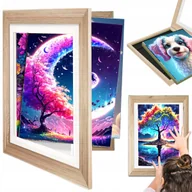 Zabawki kreatywne - RAMKA na zdjęcia DO HAFT DIAMENTOWY Diamond Painting Drewniana Otwierana 33X24 - miniaturka - grafika 1