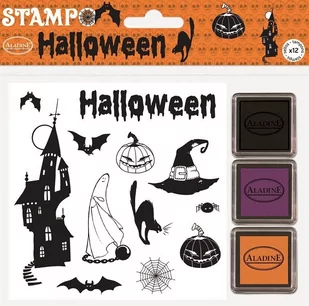Stempelki halloweenowe, 12 sztuk - Scrapbooking - miniaturka - grafika 1