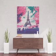 Malowanie po numerach - Paryż w różu - Malowanie po numerach 30x40 cm - miniaturka - grafika 1