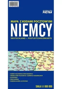 Mapa Niemiec kodów pocztowych 1:1 000 000 - Wydawnictwo Kartograficzne - Atlasy i mapy - miniaturka - grafika 2