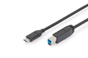 Digitus Kabel USB Kabel USB 3.0 SuperSpeed 5Gbps Typ USB C/B M/M Power Delivery czarny 1,8m (AK-300149-018-S) - Kable USB - miniaturka - grafika 2