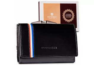 Portfele - Skórzany portfel damski z systemem RFID zapinany na bigiel — Peterson - grafika 1