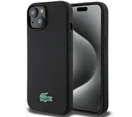 Etui i futerały do telefonów - Lacoste LCHMP15MSLOK Hardcase Silicone MagSafe do iPhone 15 Plus Czarny - miniaturka - grafika 1