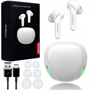 Lenovo XT92 TWS Białe - Słuchawki - miniaturka - grafika 1