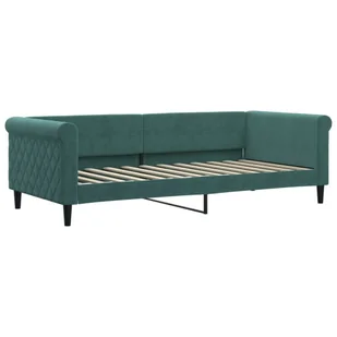 Sofa rozsuwana z szufladami, ciemnozielona, 90x200 cm, aksamit  Lumarko! - Łóżka Sofa rozsuwana z szufladami, ciemnozielona, 90x200 cm, aksamit  Lumarko! - Łóżka - miniaturka - grafika 5