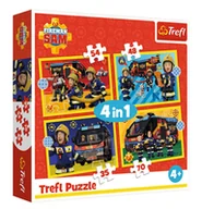 Puzzle - Puzzle - 4w1 (35, 48, 54, 70) - Strażak na sygnale - Strażak Sam - Trefl 34348 - miniaturka - grafika 1