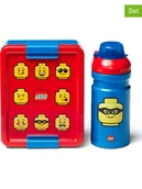 Sztućce dla dzieci - LEGO 2-częściowy zestaw "Iconic" w kolorze niebiesko-czerwonym na lunch - miniaturka - grafika 1