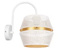 Lampy ścienne - Kinkiet PARIS 1xE27/60W/230V biały/złoty - miniaturka - grafika 1