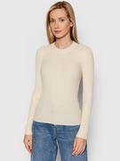 Swetry damskie - Pieces Sweter Crista 17115047 Beżowy Slim Fit - miniaturka - grafika 1