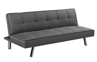 Sofy i kanapy - Pikowana sofa rozkładana ELIOR Klara, popielata, 83x97x175 cm - miniaturka - grafika 1