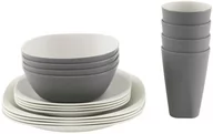Kuchnia turystyczne i akcesoria - Zestaw naczyń Outwell Gala 4 Person Dinner Set - grey/sand - miniaturka - grafika 1