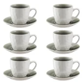 Filiżanki - Komplet filiżanek kamionkowych 240 ml 6 sztuk OPAL GREY - miniaturka - grafika 1