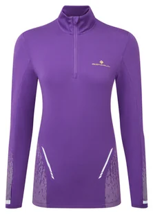 RONHILL Bluza biegowa damska TECH REFLECT 1/2 ZIP regal purple/reflect - Bluzy sportowe damskie - miniaturka - grafika 1