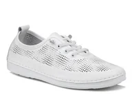 Półbuty damskie - Pólbuty damskie skórzane białe S.Barski LR61-7083 ażurowe wsuwane lekkie-39 - miniaturka - grafika 1