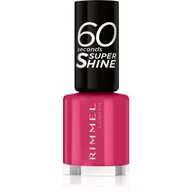 Lakiery do paznokci - Rimmel London London 60 Seconds Super Shine lakier do paznokci 8 ml dla kobiet 323 Funtime Fuchsia - miniaturka - grafika 1