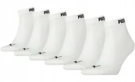 Skarpetki damskie - Skarpety unisex Puma ELEMENTS QUARTER 6-PACK BIAŁE 90798502 - miniaturka - grafika 1