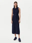 Sukienki - Lacoste Sukienka koszulowa EF1107 Granatowy Regular Fit - miniaturka - grafika 1