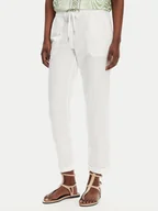 Spodnie damskie - Olsen Spodnie materiałowe 14002404 Biały Regular Fit - miniaturka - grafika 1