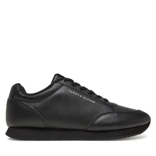 Sneakersy Tommy Hilfiger Lo Runner Pu Mix FM0FM05419 Czarny - Sneakersy męskie - miniaturka - grafika 1
