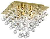 Lampy sufitowe - Lancaster crystal - plafon 3 płomienny złoty 627803-03 - miniaturka - grafika 1