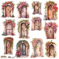 Scrapbooking - NAKLEJKI PAPIEROWE 24x24 ScrapLove - Romantic Door 1 - miniaturka - grafika 1