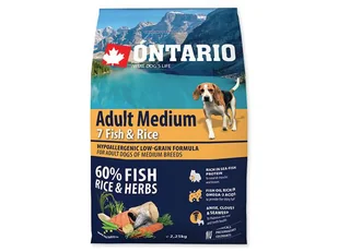 ONTARIO dog ADULT MEDIUM fish - 12kg - Sucha karma dla psów - miniaturka - grafika 1
