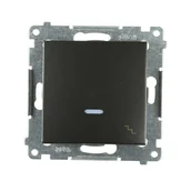 Wyłączniki światła i elektryczne - Simon Włącznik schodowy z podświetleniem 54 antracyt - miniaturka - grafika 1