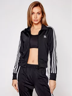 Bluzy damskie - Adidas Bluza Firebird GN2817 Czarny Regular Fit - grafika 1