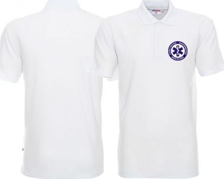 Promostars LPP - Koszulka Polo męska PAŃSTWOWE RATOWNICTWO MEDYCZNE biała