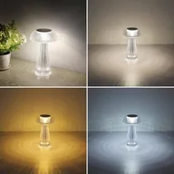 Lampy stojące - Globo Lampa stołowa LED Gixi, kolor srebrny, wysokość 25 cm, CCT - miniaturka - grafika 1