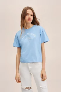 Koszulki i topy damskie - Mango Kids Kids t-shirt bawełniany dziecięcy French - grafika 1