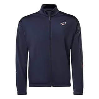 Koszulki i topy damskie - Reebok Dzianinowy top dresowy, wektor granatowy/wektor czerwony, S, Vector Navy/Vector Red, S - grafika 1