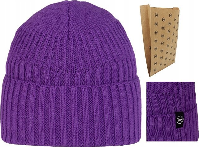 Buff Buff Renso Knitted Fleece Hat Beanie 1323366051000 Fioletowe One size