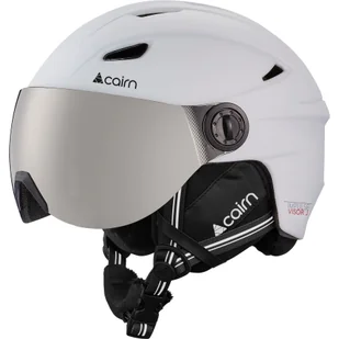 Cairn Impulse z daszkiem, kask narciarski, junior, biały - Kaski narciarskie - miniaturka - grafika 1