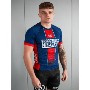 Środowisko Miejskie Rashguard Krótki Rękaw Fusion Navy/Red - Kimona, stroje i obuwie - miniaturka - grafika 1
