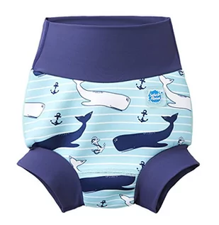 Kąpielówki dla chłopców - Splash About Happy Nappy pieluszka do kąpieli dla dzieci, nowy ulepszony model, niebieski HNPVMXXL - grafika 1