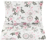 Pościel dla dzieci - POŚCIEL DO ŁÓŻECZKA NIEMOWLĘCA DZIECIĘCA POSZEWKI 135x100 - Łapacze snów z różą - miniaturka - grafika 1