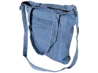 Torebki damskie - Torebka Damska Jeans, Worek Listonoszka Na Ramie Jeansowa Torba Materiałowa - miniaturka - grafika 1