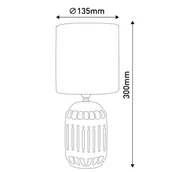 Lampy stojące - Näve Lampa stołowa Erida, ceramika i tkanina, jasnoniebieska - miniaturka - grafika 1